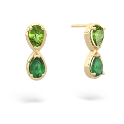 Peridot Infinity 14K Yellow Gold earrings E5050