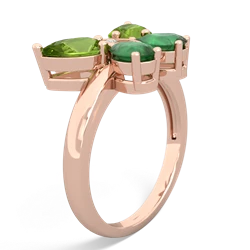 Peridot Butterfly 14K Rose Gold ring R2215