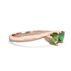 Peridot Sweethearts 14K Rose Gold ring R5260