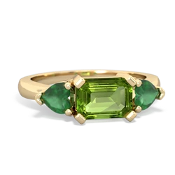 Peridot Three Stone 14K Yellow Gold ring R5235