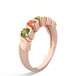 Peridot Anniversary Band 14K Rose Gold ring R2089