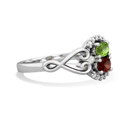 Peridot Love Nest 14K White Gold ring R5860