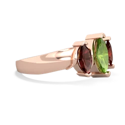 Peridot Three Peeks 14K Rose Gold ring R2433