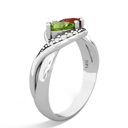 Peridot Summer Winds 14K White Gold ring R5342