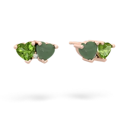 Peridot Sweethearts 14K Rose Gold earrings E5260