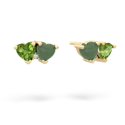 Peridot Sweethearts 14K Yellow Gold earrings E5260