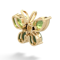 Peridot Butterfly 14K Yellow Gold pendant P2215