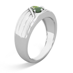 Peridot Men's Streamline 14K White Gold ring R0460