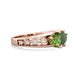 Peridot Heart To Heart 14K Rose Gold ring R3342