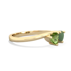 Peridot Sweethearts 14K Yellow Gold ring R5260