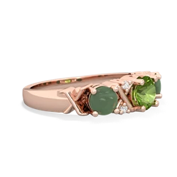 Peridot Hugs And Kisses 14K Rose Gold ring R5016