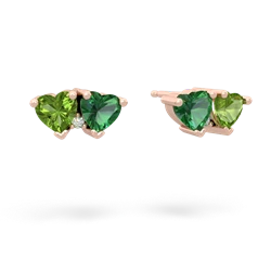 Peridot Sweethearts 14K Rose Gold earrings E5260