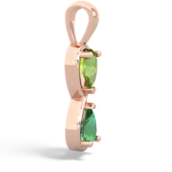 Peridot Infinity 14K Rose Gold pendant P5050