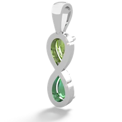 Peridot Infinity 14K White Gold pendant P5050