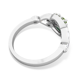 Peridot Love Nest 14K White Gold ring R5860