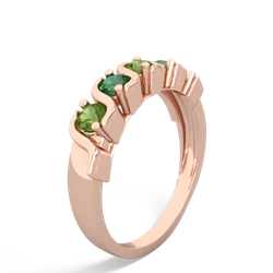 Peridot Anniversary Band 14K Rose Gold ring R2089