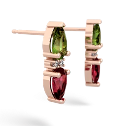 Peridot Bowtie Drop 14K Rose Gold earrings E0865