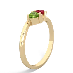 Peridot Sweethearts 14K Yellow Gold ring R5260