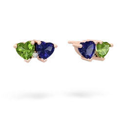 Peridot Sweethearts 14K Rose Gold earrings E5260