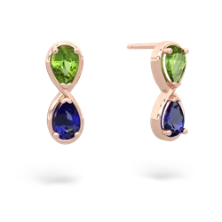 Peridot Infinity 14K Rose Gold earrings E5050