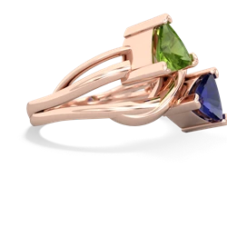 Peridot Split Band Swirl 14K Rose Gold ring R2341