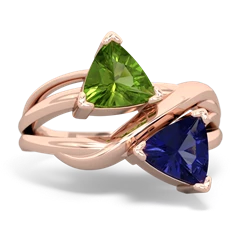 Peridot Split Band Swirl 14K Rose Gold ring R2341