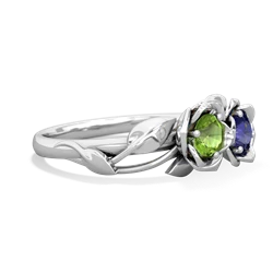 Peridot Rose Garden 14K White Gold ring R5510