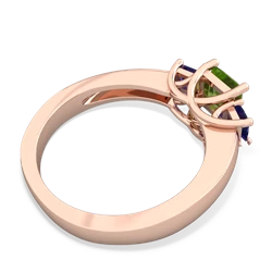 Peridot Three Stone Trellis 14K Rose Gold ring R4015