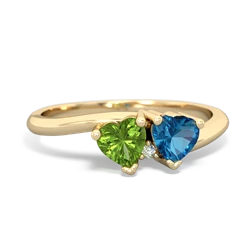 Peridot Sweethearts 14K Yellow Gold ring R5260