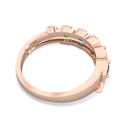 Peridot Anniversary Band 14K Rose Gold ring R2089