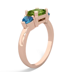 Peridot Three Stone 14K Rose Gold ring R5235