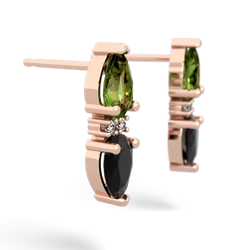 Peridot Bowtie Drop 14K Rose Gold earrings E0865