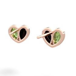 Peridot 'Our Heart' 14K Rose Gold earrings E5072