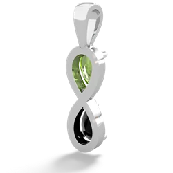 Peridot Infinity 14K White Gold pendant P5050