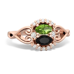 Peridot Love Nest 14K Rose Gold ring R5860