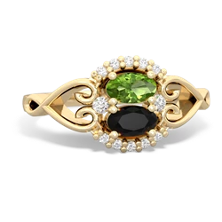 Peridot Love Nest 14K Yellow Gold ring R5860