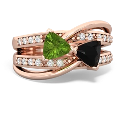 Peridot Bowtie 14K Rose Gold ring R2360