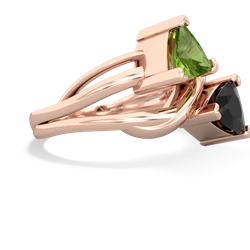 Peridot Split Band Swirl 14K Rose Gold ring R2341