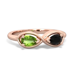 Peridot Infinity 14K Rose Gold ring R5050