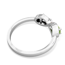 Peridot Infinity 14K White Gold ring R5050