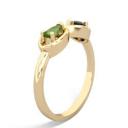 Peridot Infinity 14K Yellow Gold ring R5050