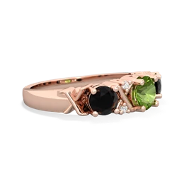 Peridot Hugs And Kisses 14K Rose Gold ring R5016