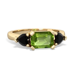 Peridot Three Stone 14K Yellow Gold ring R5235