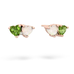 Peridot Sweethearts 14K Rose Gold earrings E5260