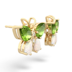 Peridot Butterfly 14K Yellow Gold earrings E2215