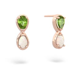 Peridot Infinity 14K Rose Gold earrings E5050