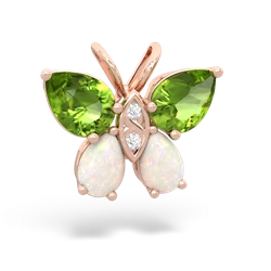 Peridot Butterfly 14K Rose Gold pendant P2215