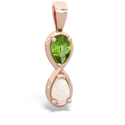 Peridot Infinity 14K Rose Gold pendant P5050