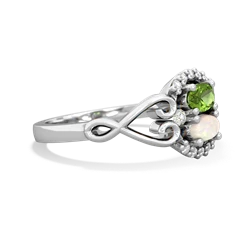 Peridot Love Nest 14K White Gold ring R5860