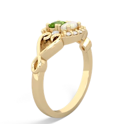 Peridot Love Nest 14K Yellow Gold ring R5860